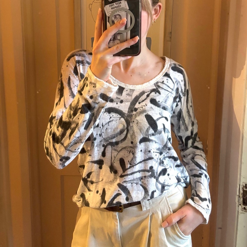 Ourka Hand Painted Linen Longsleeve